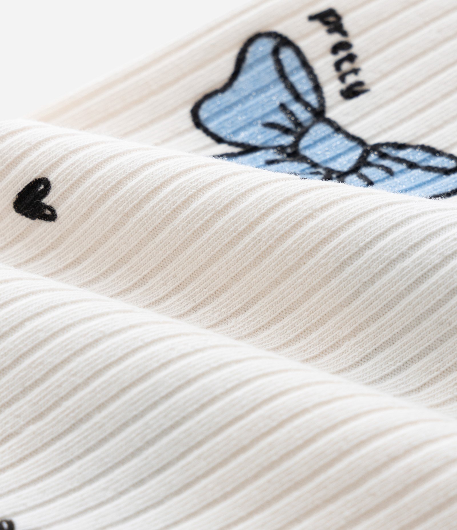 Calça Legging Infantil Canelada Estampa Laços - Tam 1 a 6 Anos Off White 3