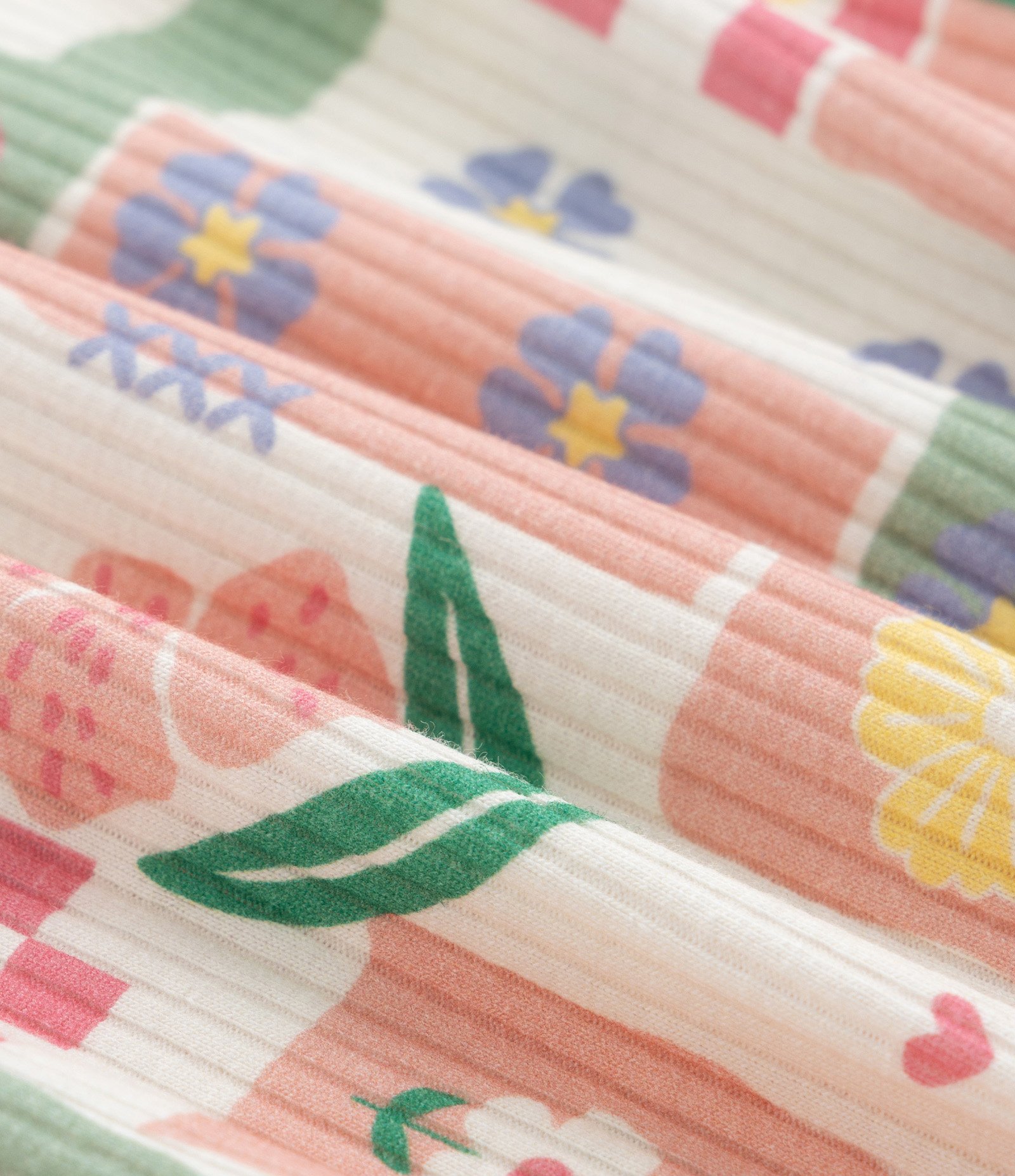 Vestido Infantil Canelado com Estampa Floral - Tam 1 a 6 Anos Multicores 4