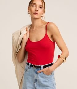 Blusa Básica de Alcinha em Algodão Peruano