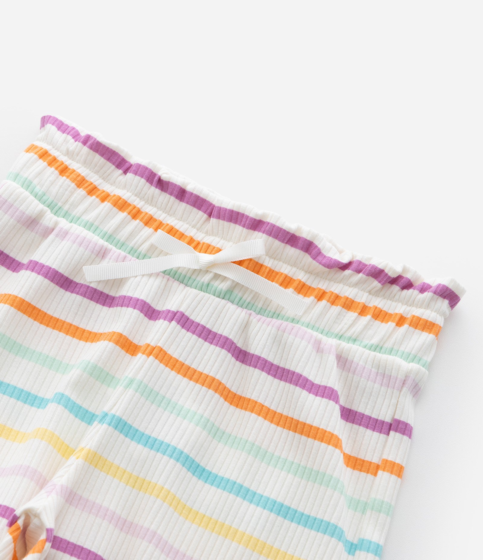 Short Infantil Canelado com Estampa Listras - Tam 1 a 6 Anos Multicores 4