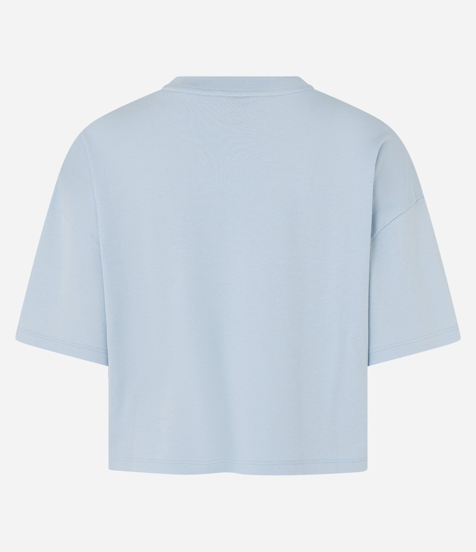 Camiseta Boxy em Algodão Peruano com Manga Ampla Azul 6