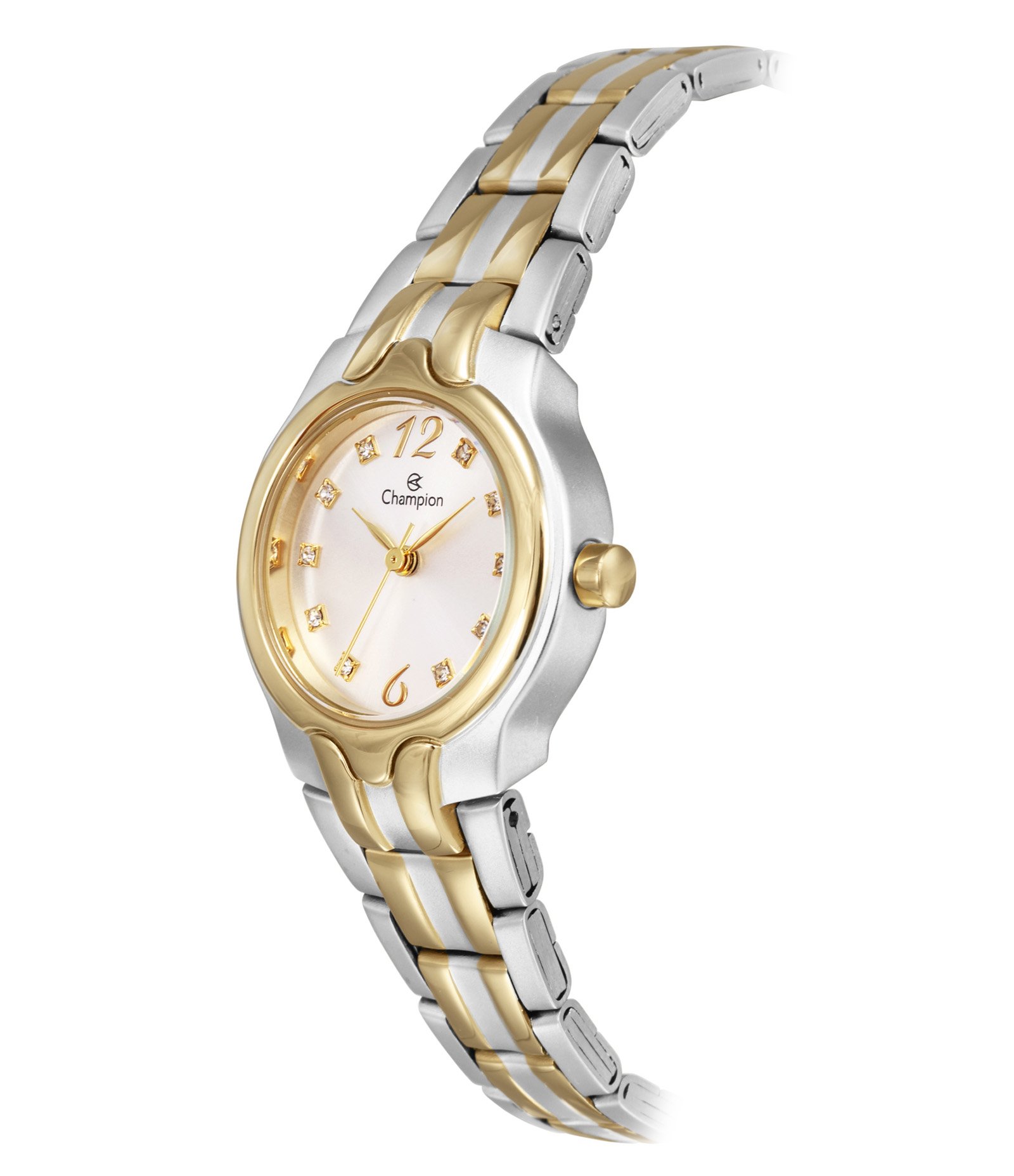 Kit Relógio Analógico Feminino Champion Dourado/Prata 2
