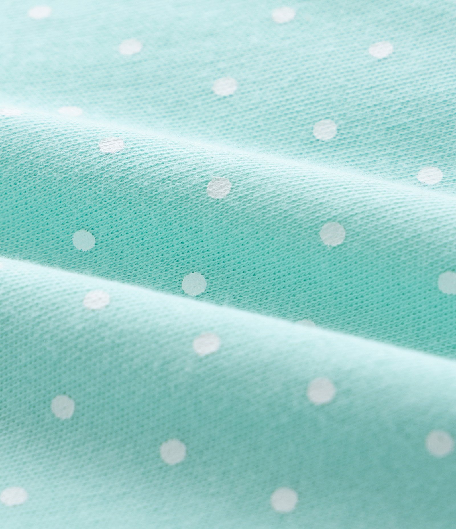 Macaquinho Infantil Suedine Poa com Babado e Bordado – Tam RN a 18 Meses Verde Água 3