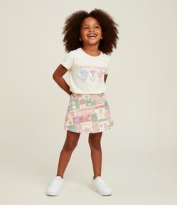 Conjunto Infantil com Estampa Florzinhas - Tam 1 a 6 Anos