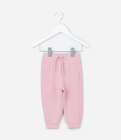 Calça Jogger Infantil em Modal com Recorte Lateral - Tam 0 a 18 Meses