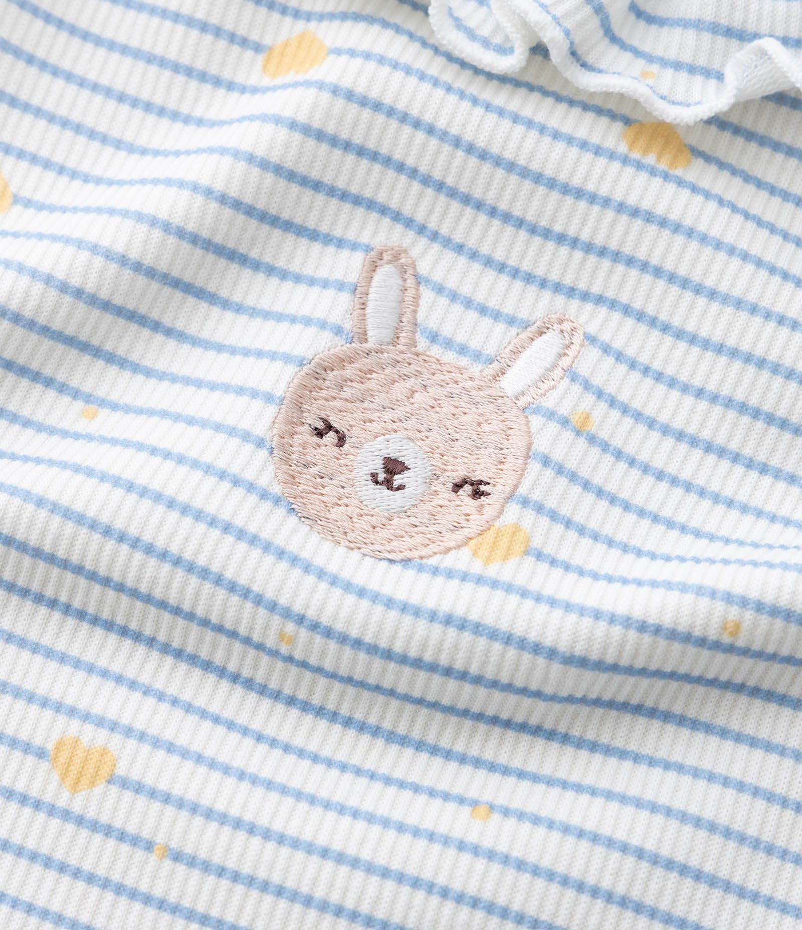 Regata Infantil com Babado e Listras - Tam 0 a 18 meses Azul 7