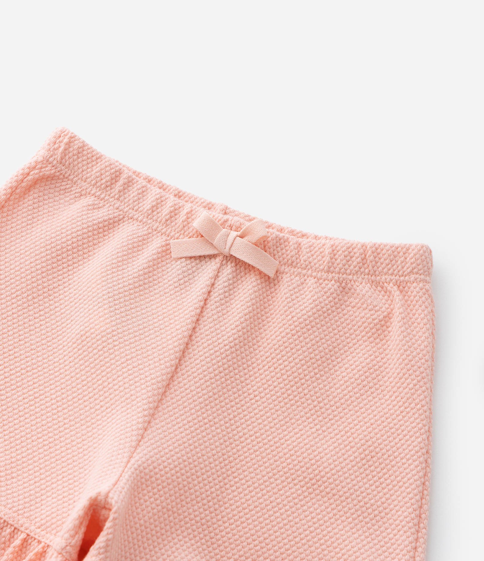 Conjunto Infantil Texturizado com Babadinhos - Tam 0 a 18 meses Rosa Pêssego 12