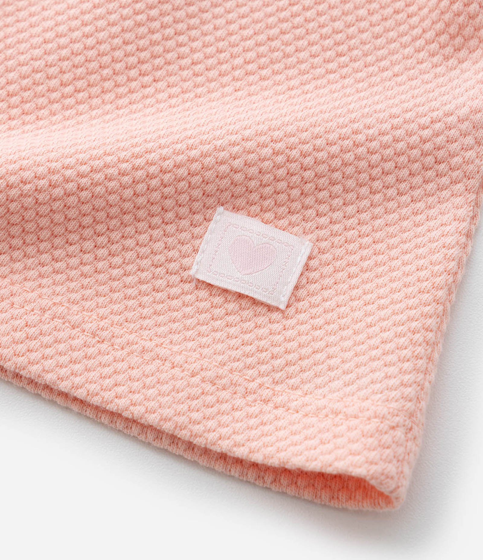 Conjunto Infantil Texturizado com Babadinhos - Tam 0 a 18 meses Rosa Pêssego 14