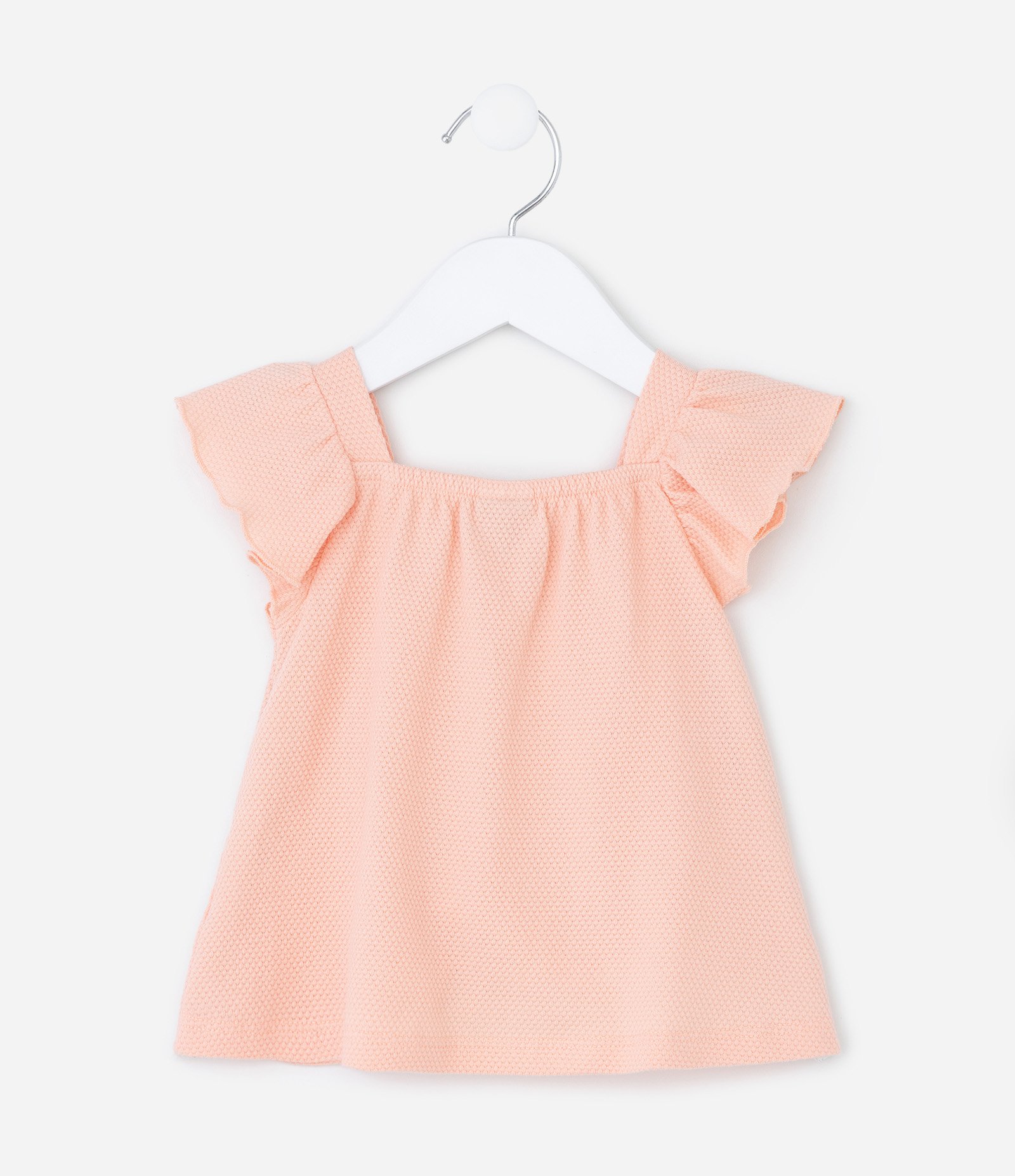 Conjunto Infantil Texturizado com Babadinhos - Tam 0 a 18 meses Rosa Pêssego 5