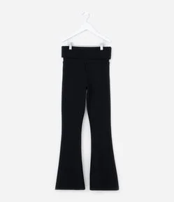 Calça Flare Infantil com Cós Dobrado - Tam 5 a 14 Anos