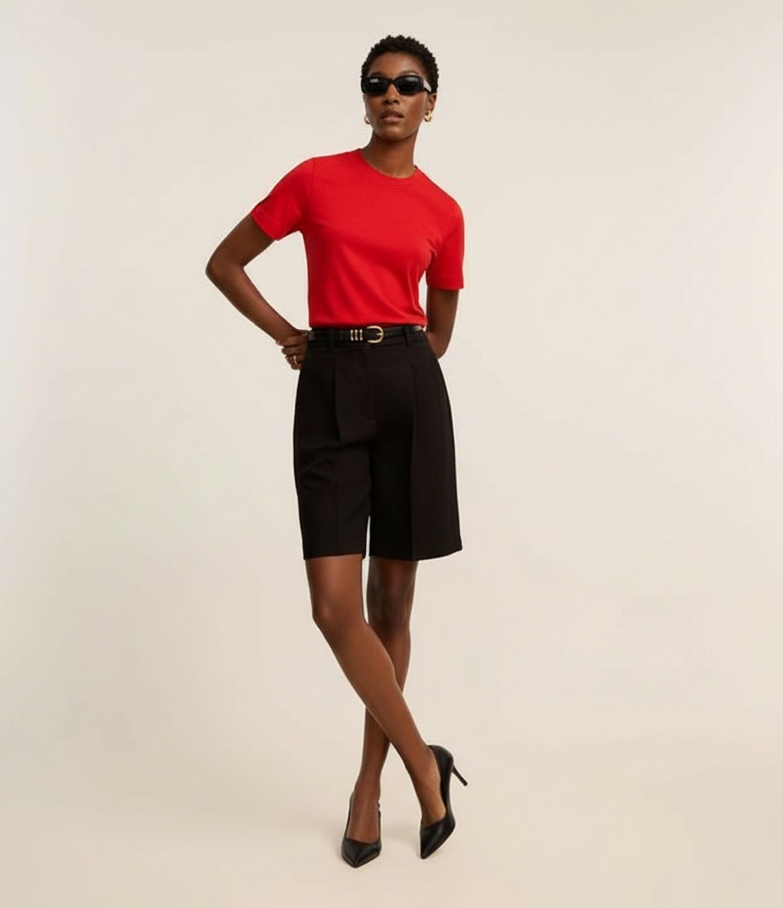 Blusa Básica Justinha em Ribana de Algodão Vermelho 4