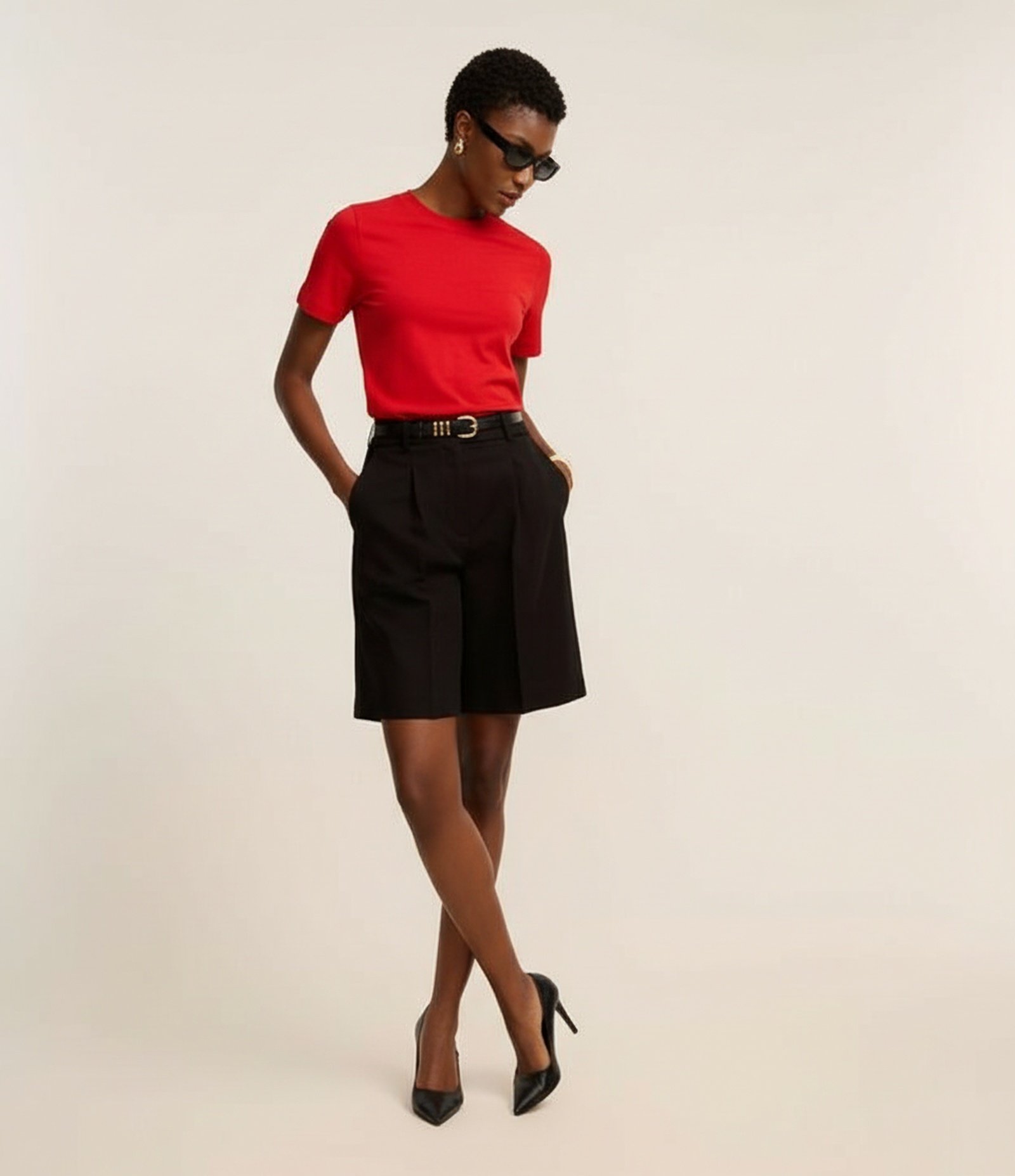 Blusa Básica Justinha em Ribana de Algodão Vermelho 5