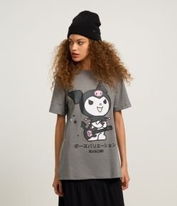 Camiseta T-shirt em Algodão com Estampa Kuromi