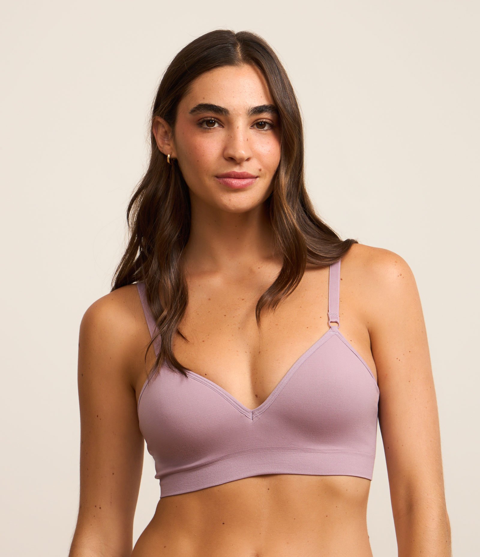 Sutiã Básico em Microfibra com Bojo e sem Aro TriFil Lilás Neutro 1