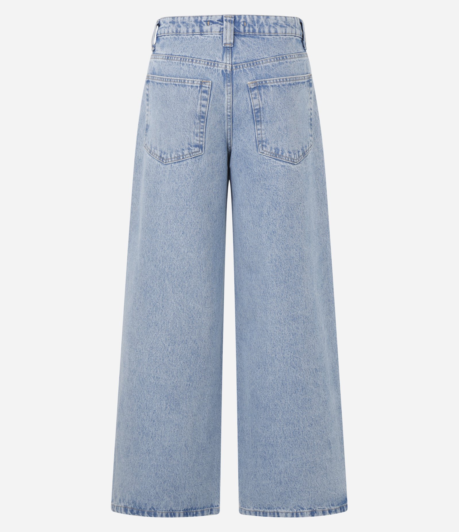 Calça Loose Cintura Baixa em Jeans com Bolso Carpinteiro Azul 8