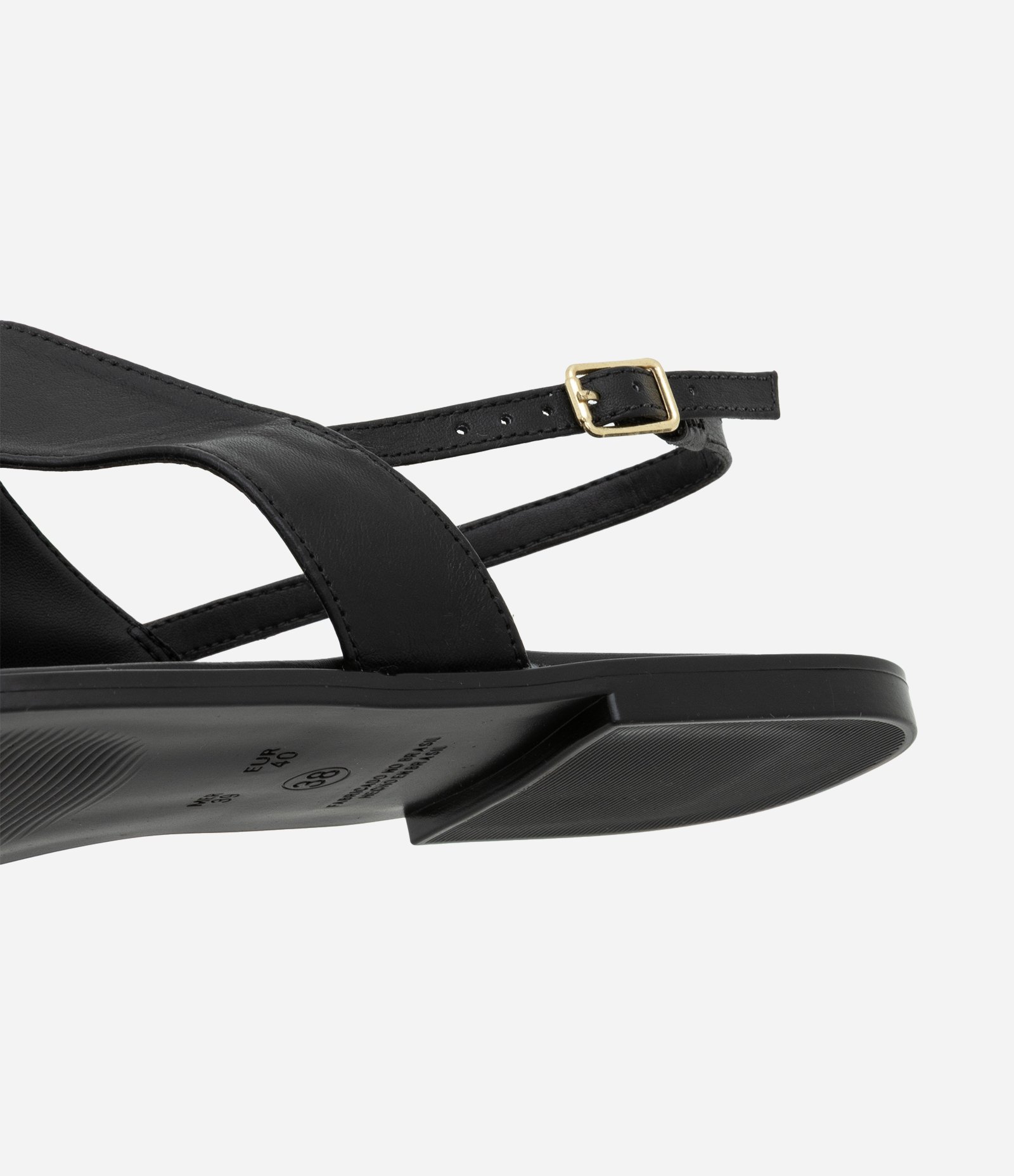 Sandália Rasteira de Couro com Fivela para Fechamento 4