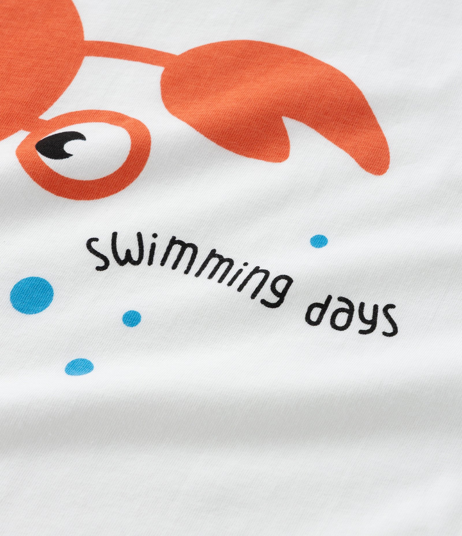 Conjunto Infantil com Estampa de Caranguejo - Tam 1 a 6 Anos Branco/Laranja 9