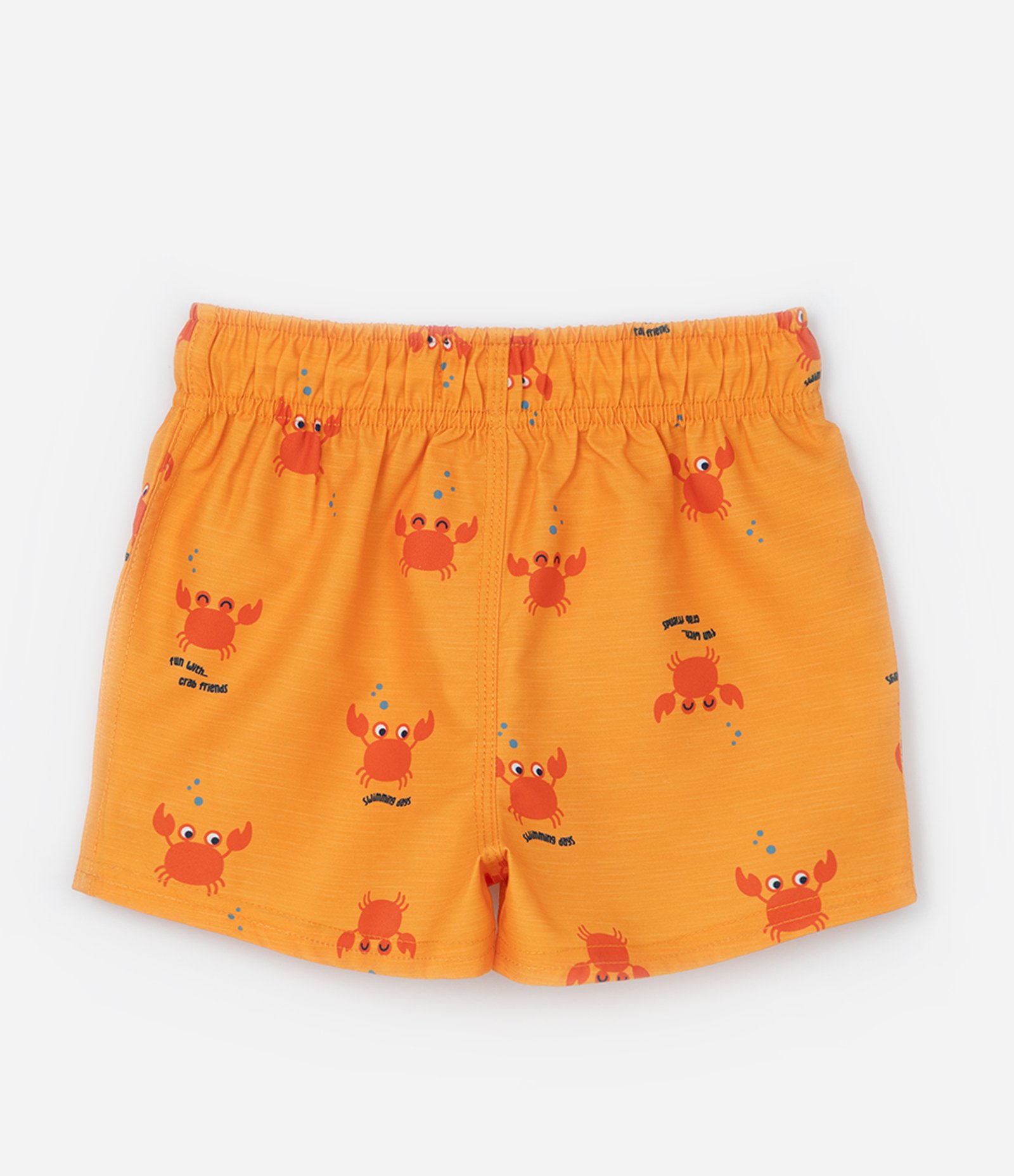Conjunto Infantil com Estampa de Caranguejo - Tam 1 a 6 Anos Branco/Laranja 5