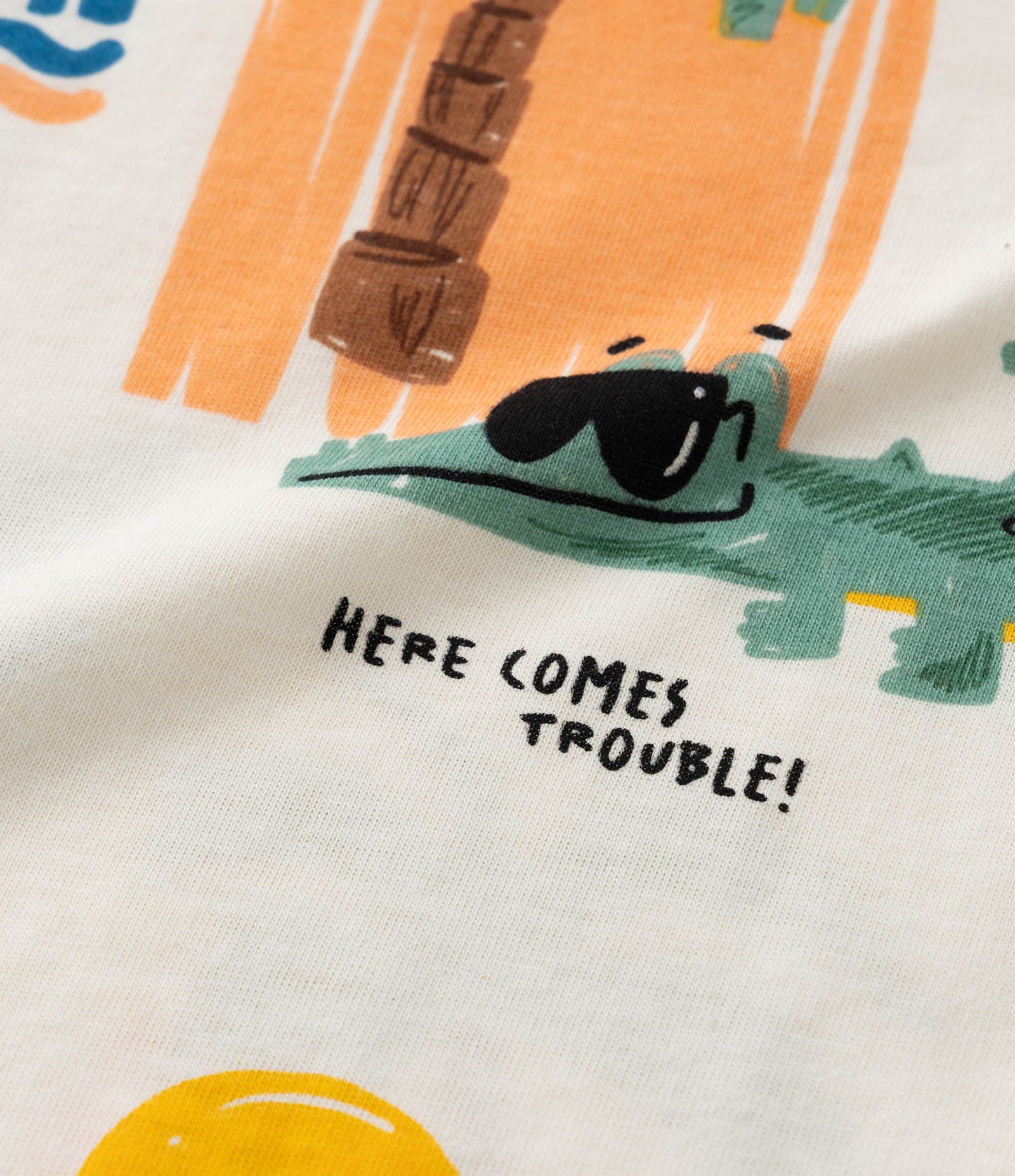 Conjunto Infantil com Estampa Coqueiros - Tam 1 a 6 Anos Verde 8