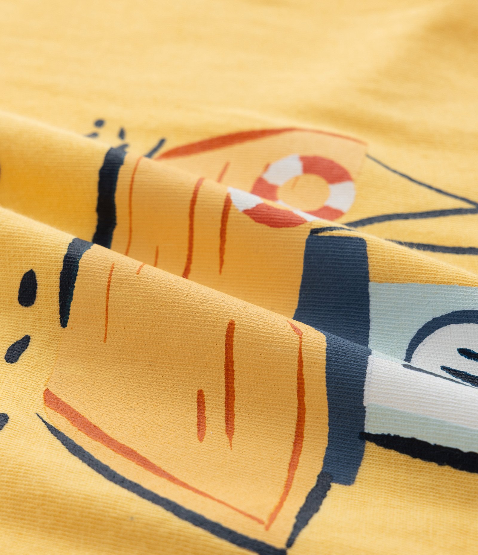 Conjunto Infantil com Estampa de Barquinhos - Tam 1 a 6 anos Amarelo/Azul 8