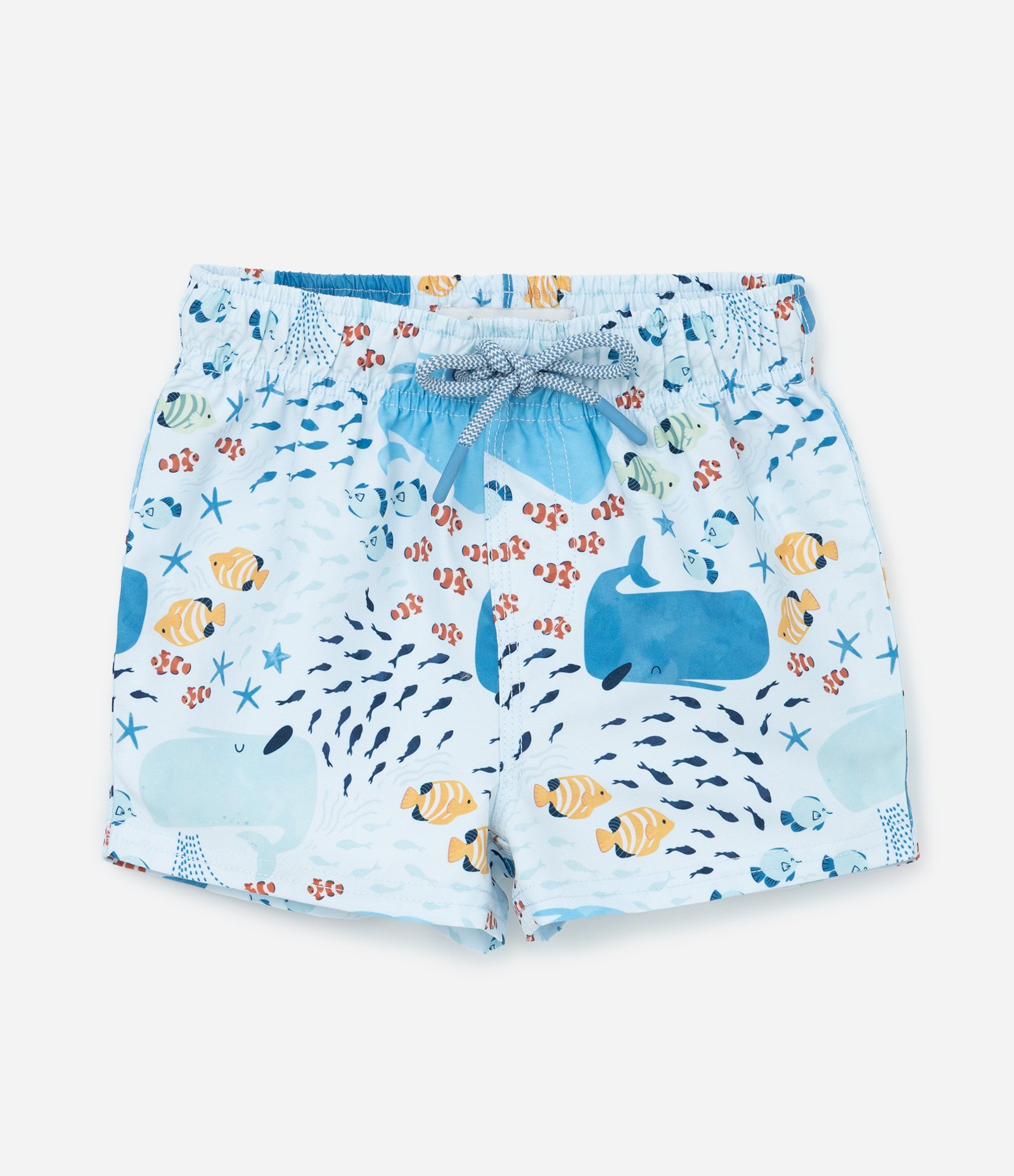 Conjunto Infantil com Estampa Fundo do Mar - Tam 1 a 6 Anos Bege/Azul 3