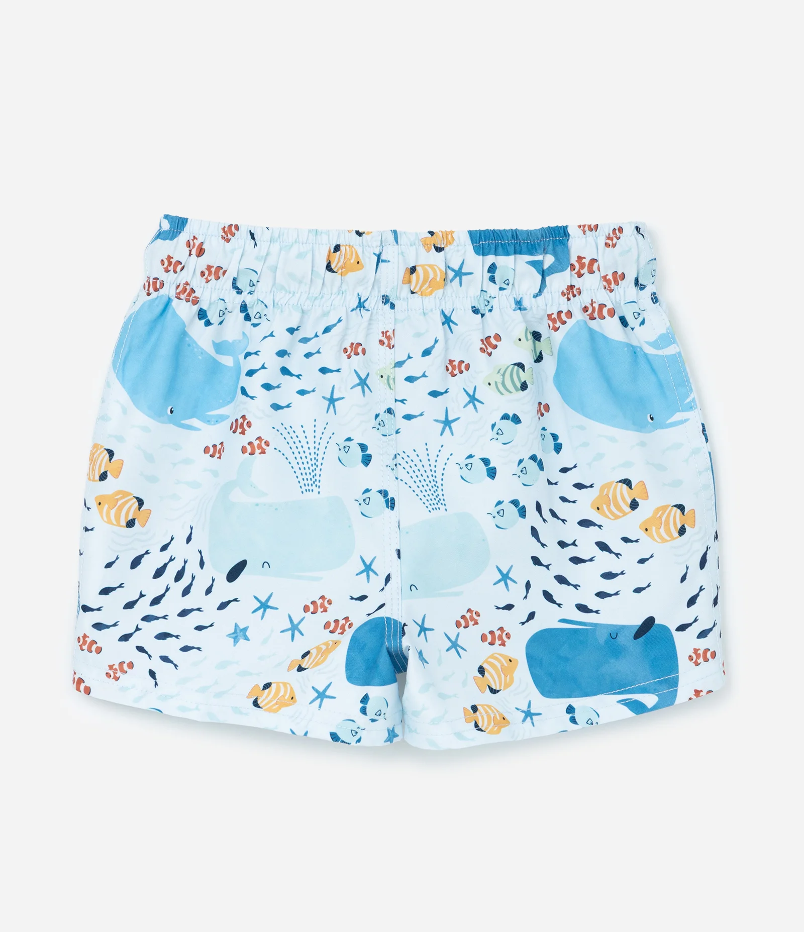 Conjunto Infantil com Estampa Fundo do Mar - Tam 1 a 6 Anos Bege/Azul 4