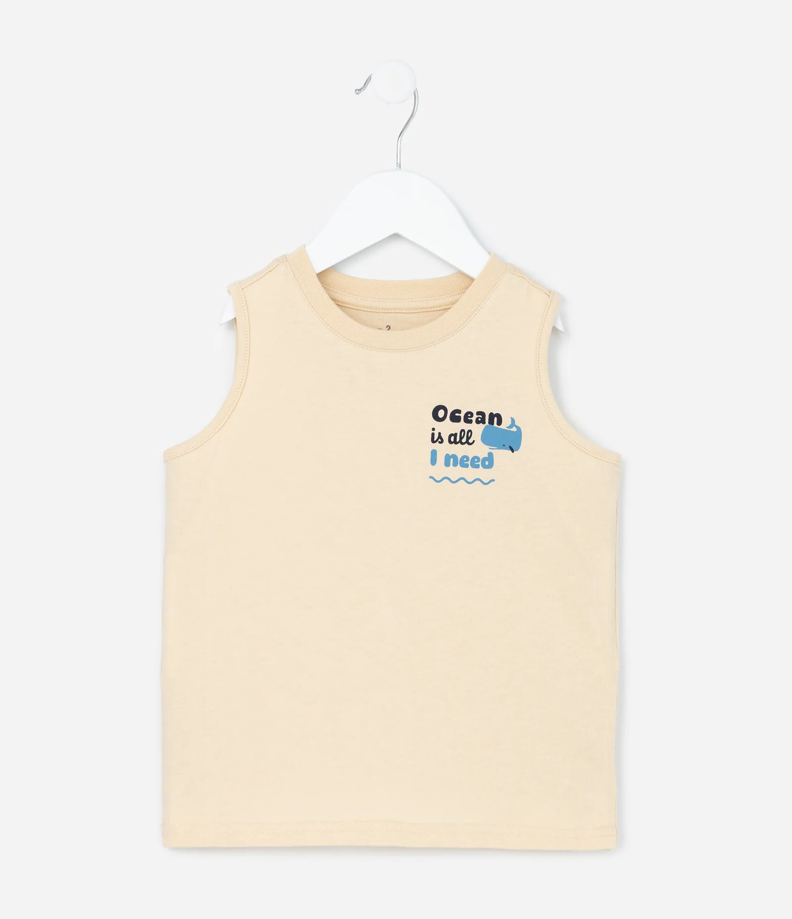 Conjunto Infantil com Estampa Fundo do Mar - Tam 1 a 6 Anos Bege/Azul 5