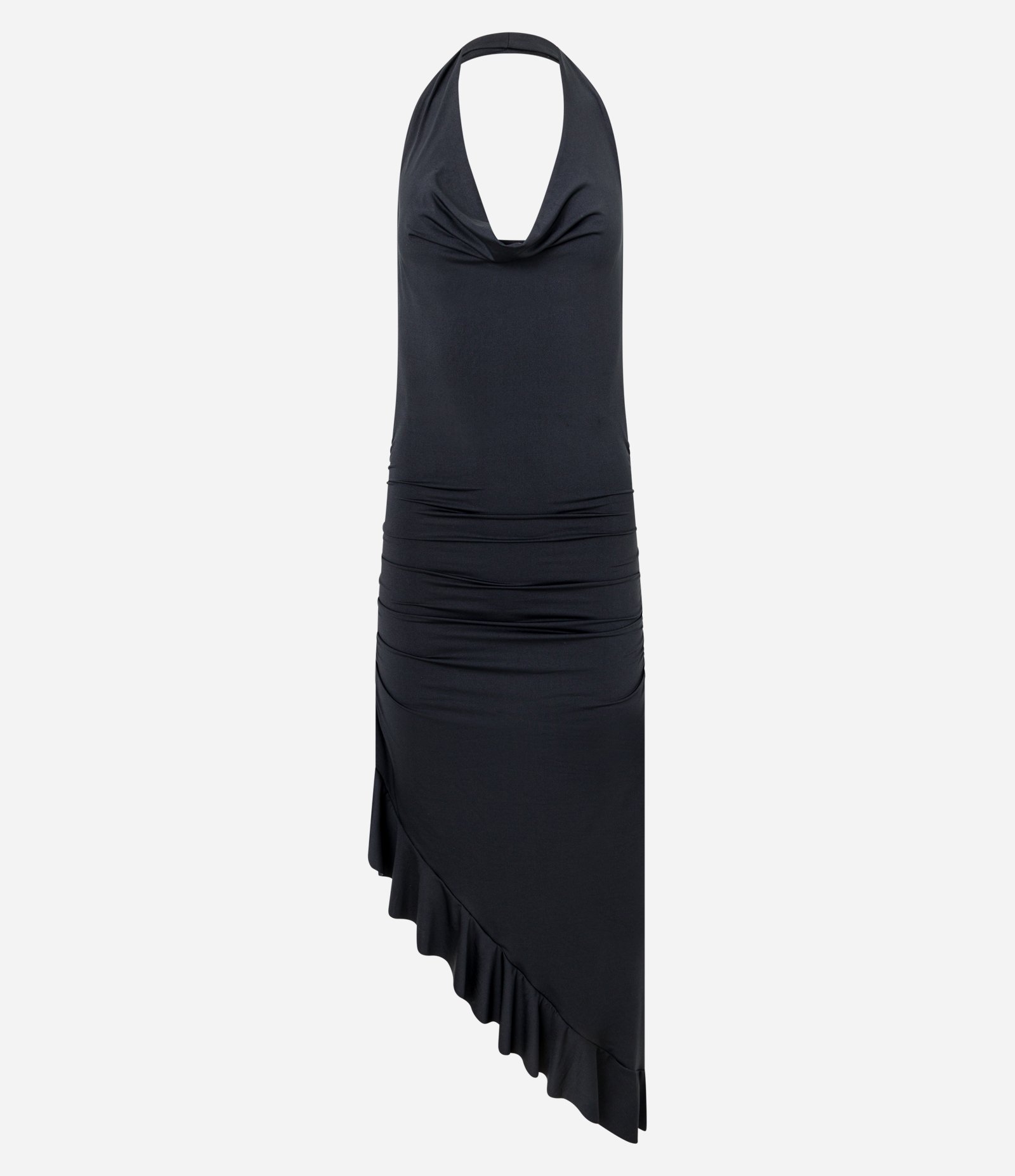 Vestido Evasê Curto com Elastano Frente única Preto 7