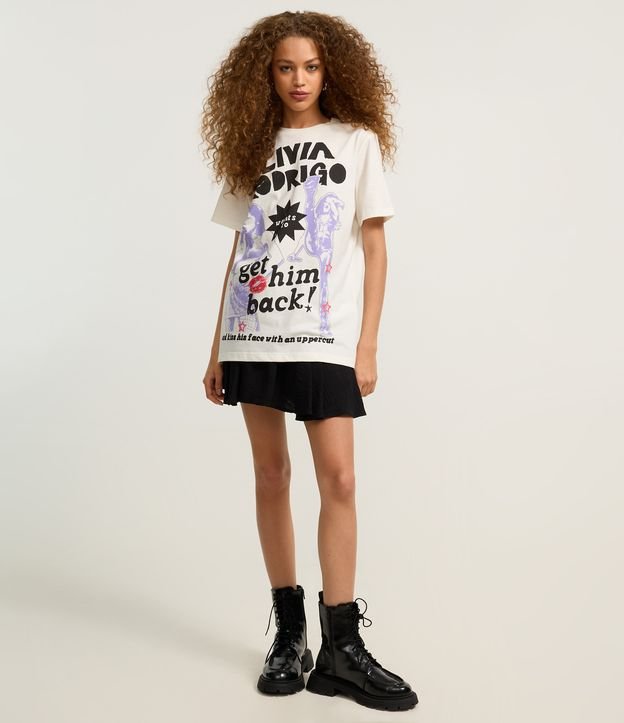 Camiseta T-shirt em Algodão com Estampa Olivia Rodrigo