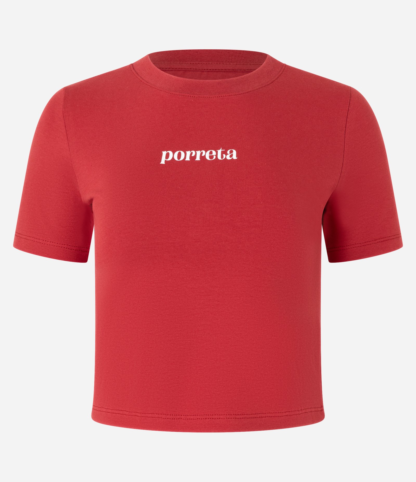 Blusa New T-shirt em Algodão com Lettering Porreta Vermelho 4
