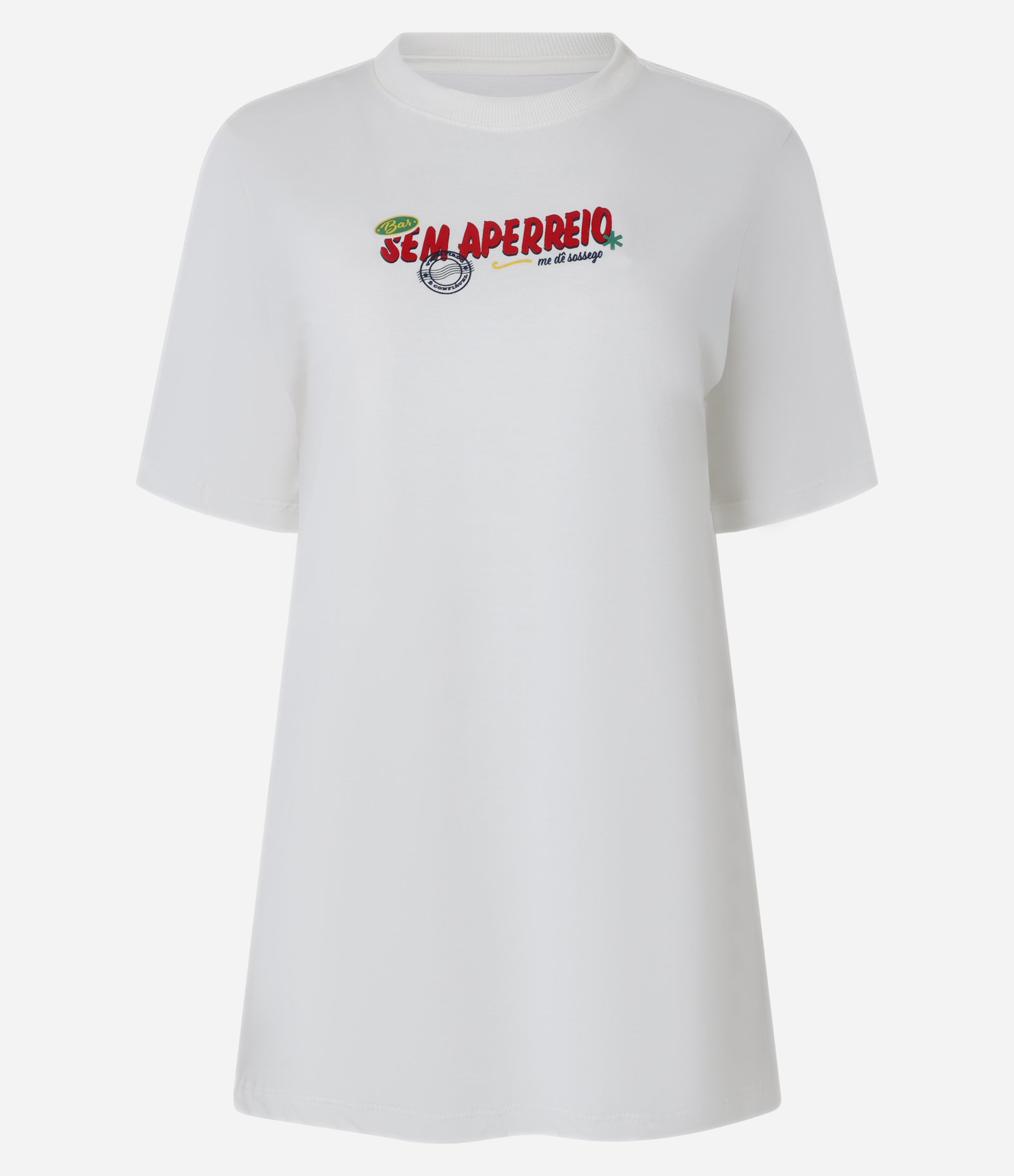 Camiseta T-shirt em Algodão com Estampa Frente e Costas em Lettering Branco 5