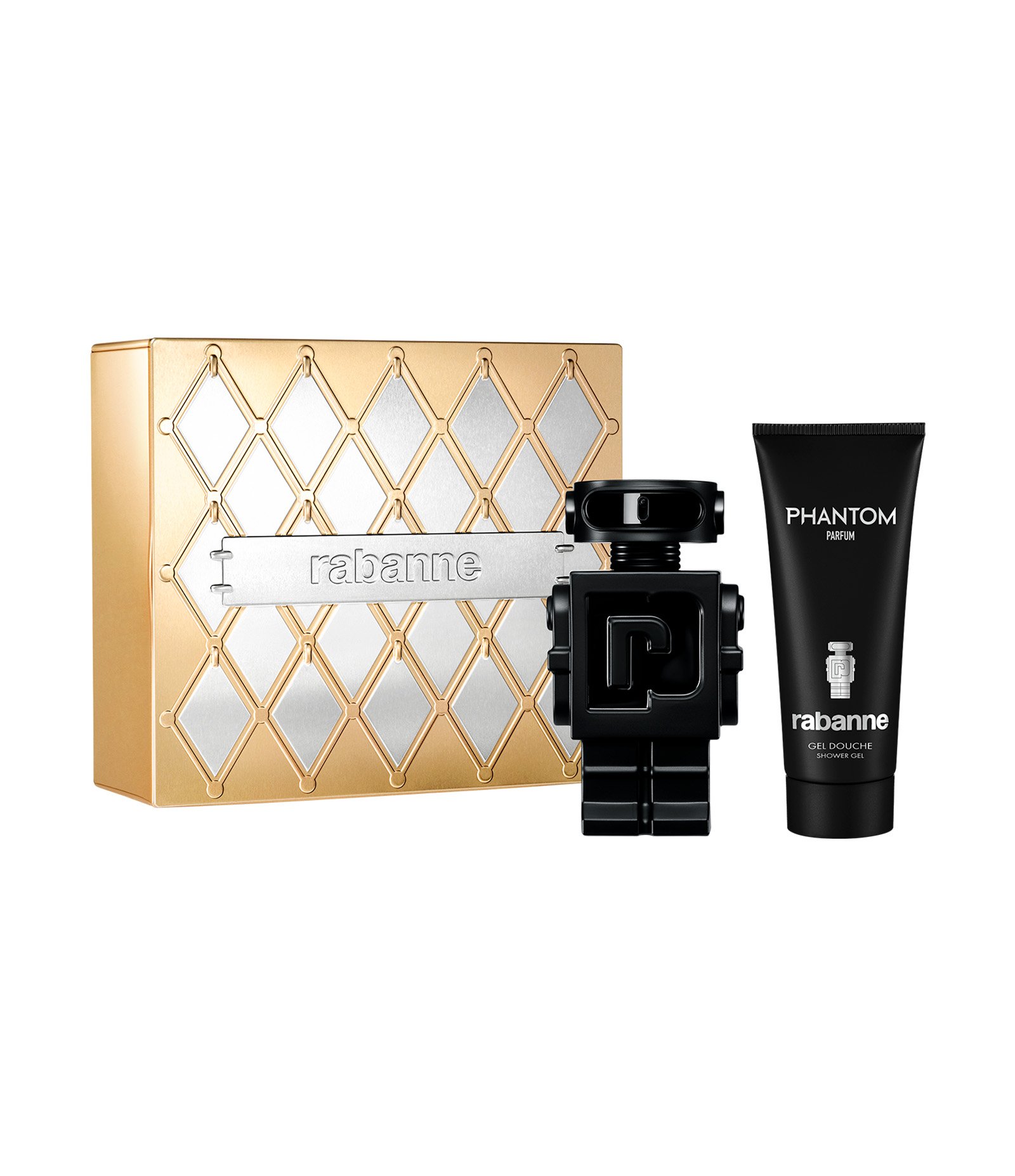 Coffret Perfume Rabanne Phantom Parfum 100ml + Gel de Banho 100ml KIT 2