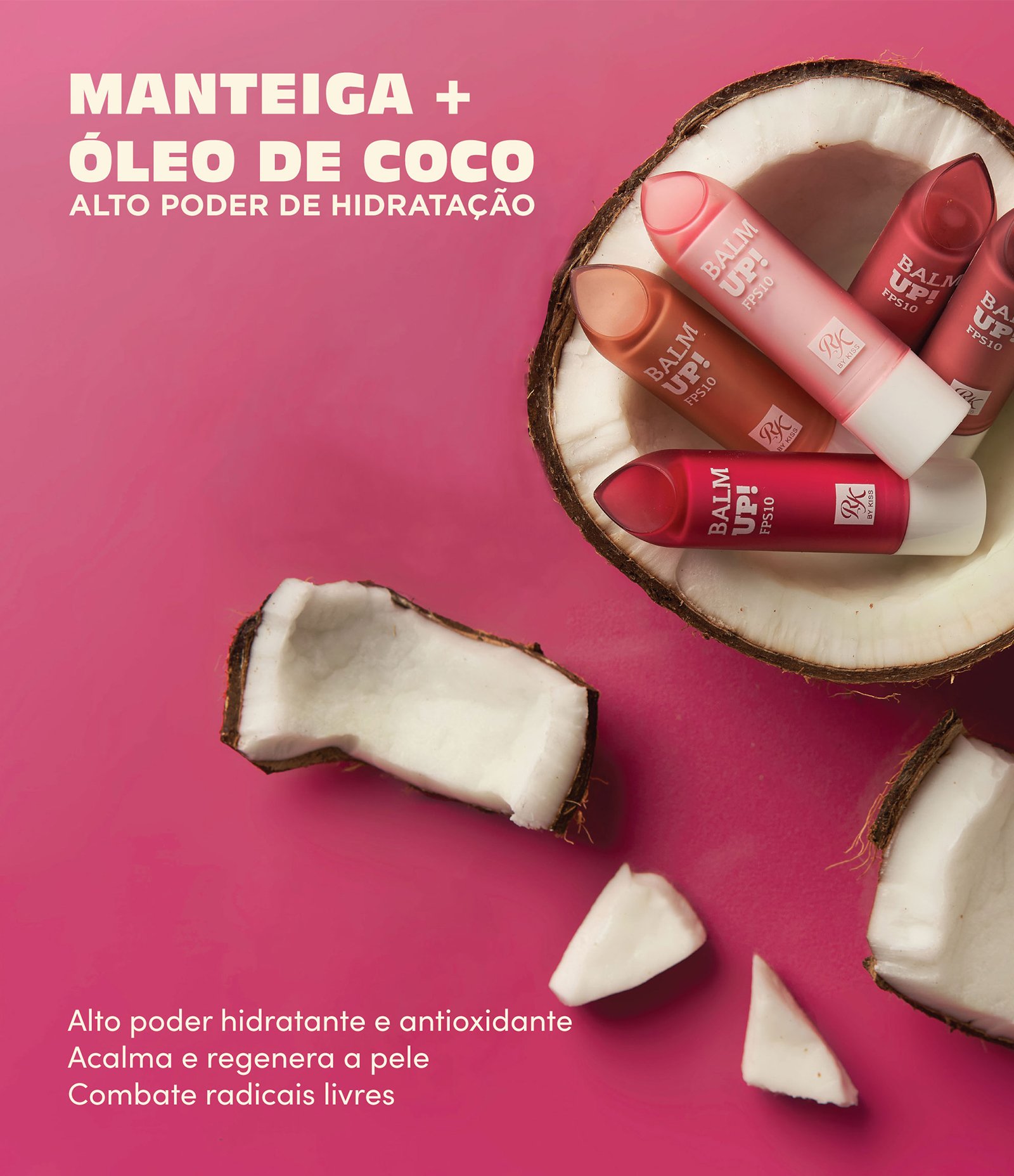 Protetor Labial Hidratane com Cor FPS10 Balm Up! Dress Up! Ruby Kisses Vinho 10