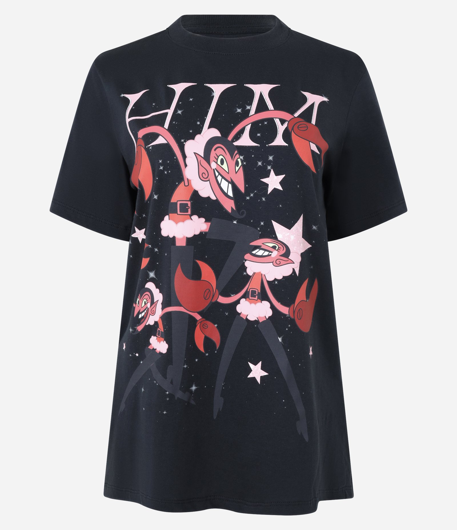 Camiseta T-shirt em Algodão com Estampa Ele Meninas Super Poderosas Preto 4