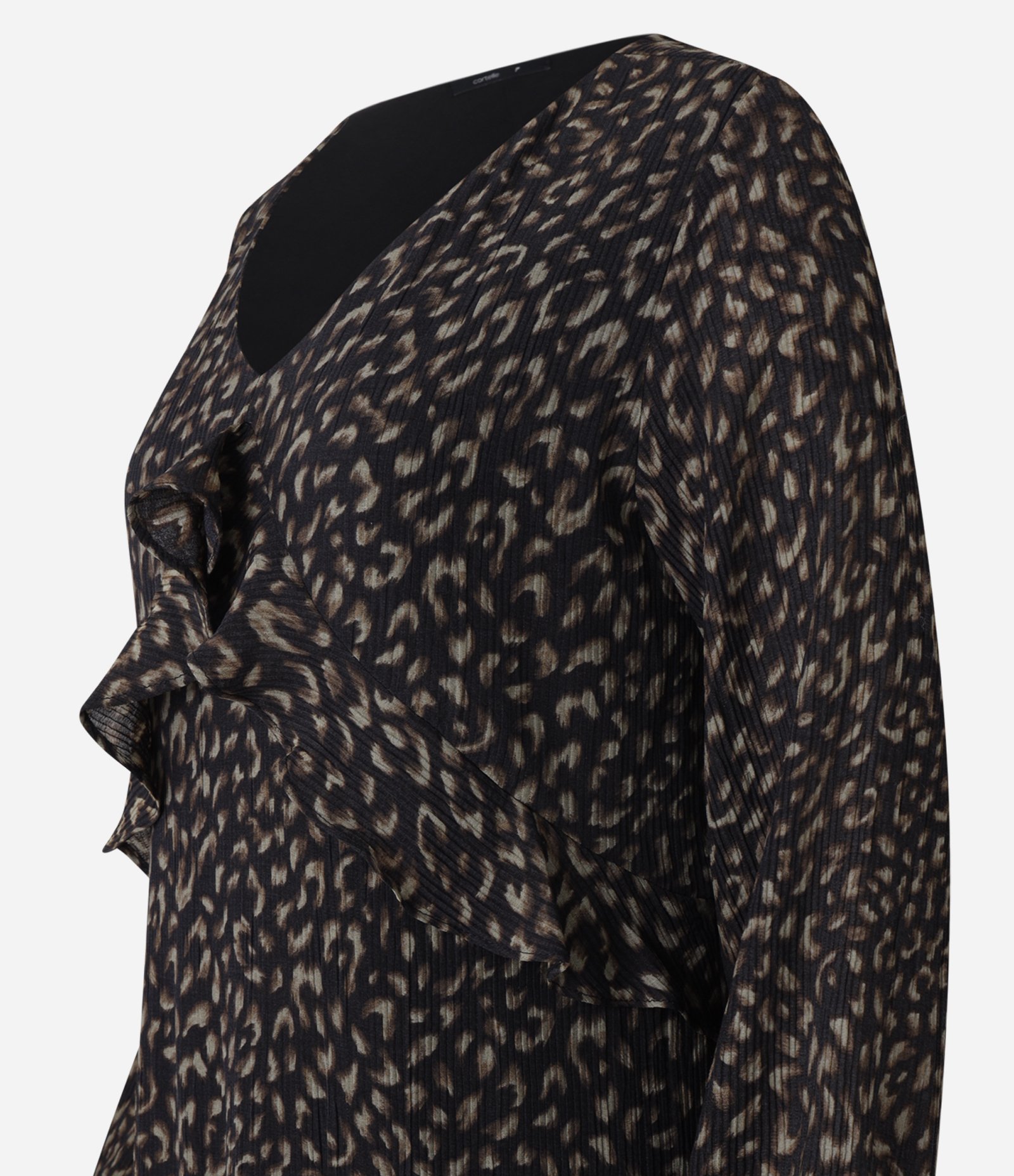 Vestido Boho Longo em Viscose com Estampa Onça Preto 8