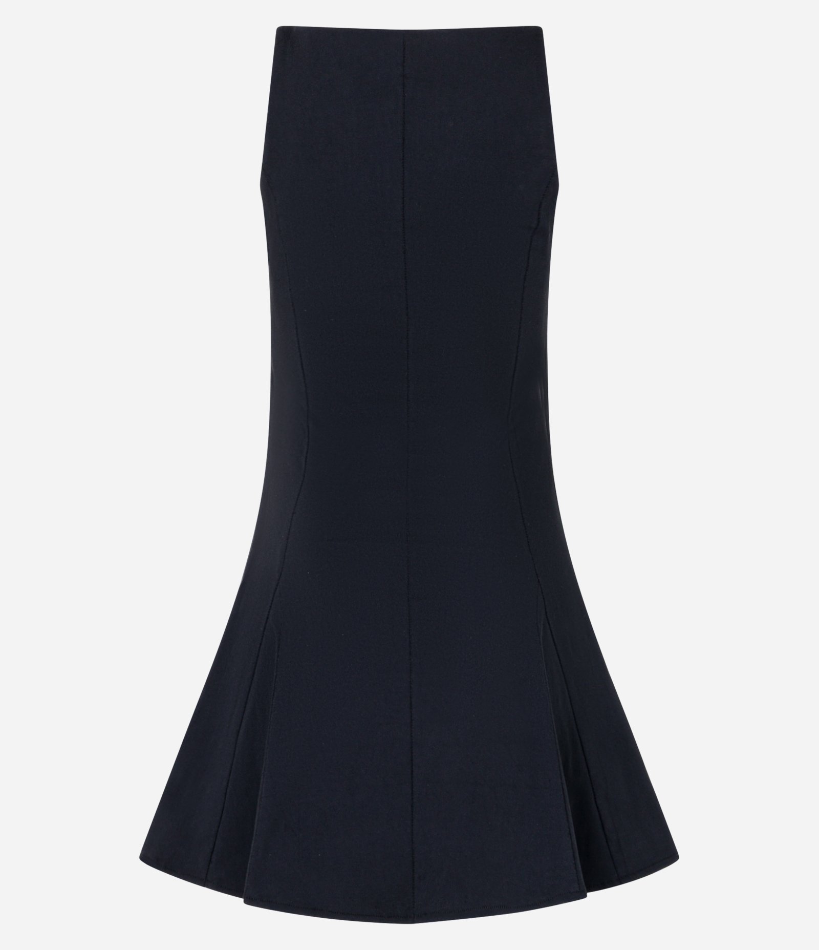 Vestido Curto Godê em Bengaline com Pregas Preto 7