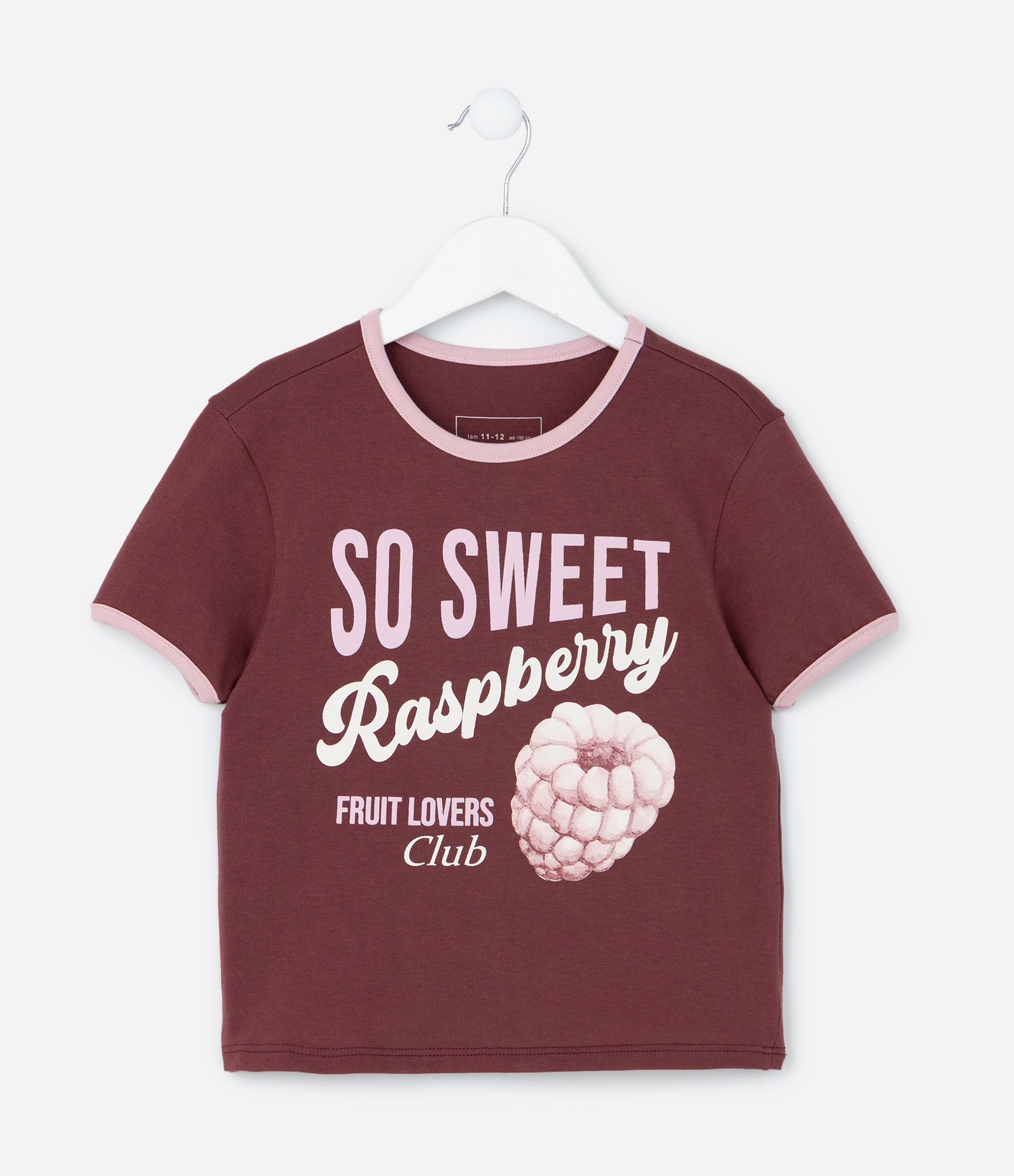Camiseta Infantil com Estampa Fruta - Tam 5 a 16 Anos Vermelho 1