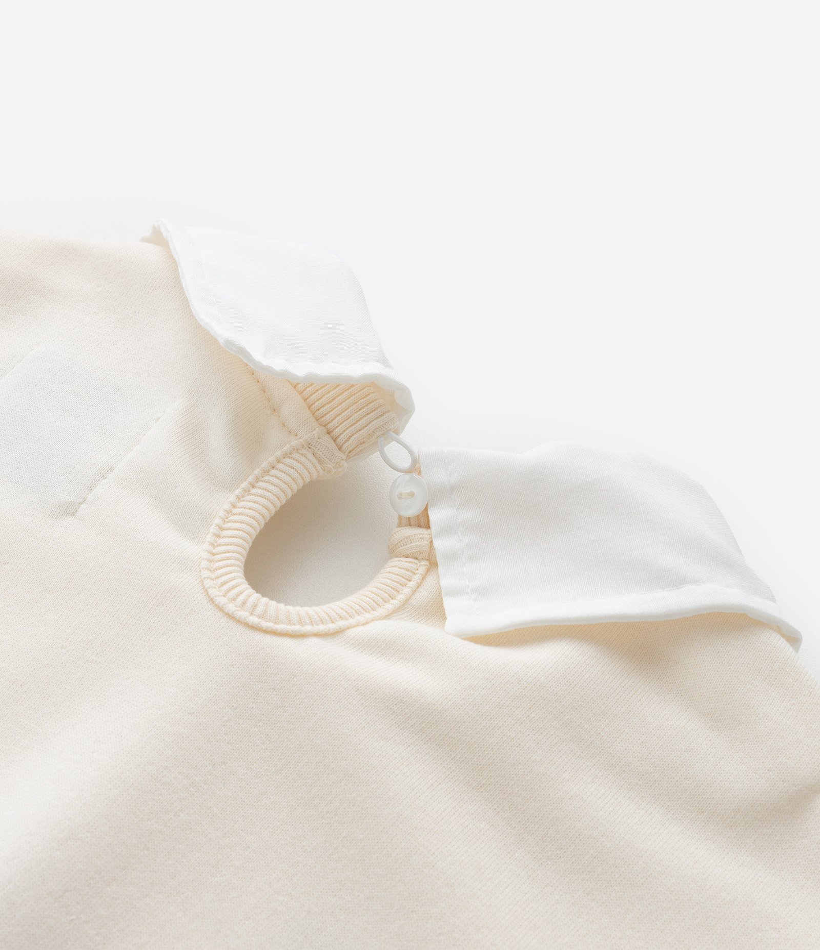 Casaco Infantil em Moletom e Gola Colarinho - Tam 5 a 14 Anos Bege 4