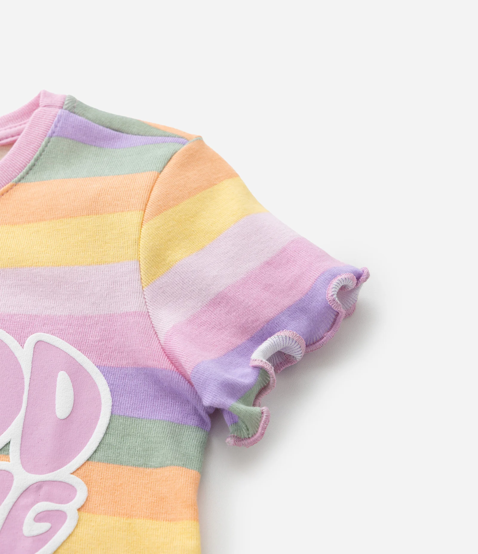 Camisola Infantil em Ribana com Estampa de Listras e Lettering com Formato de Coração - Tam 5 a 14 Anos Multicores 5