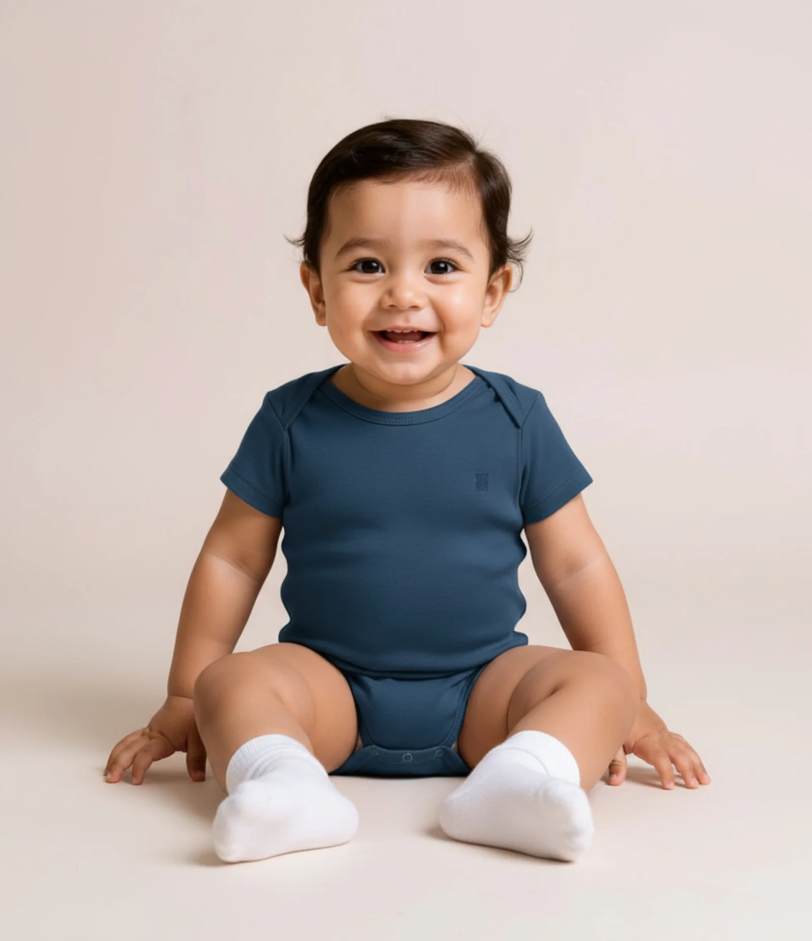 Body Infantil em Algodão Básico - Tam RN a 18 meses Azul 1