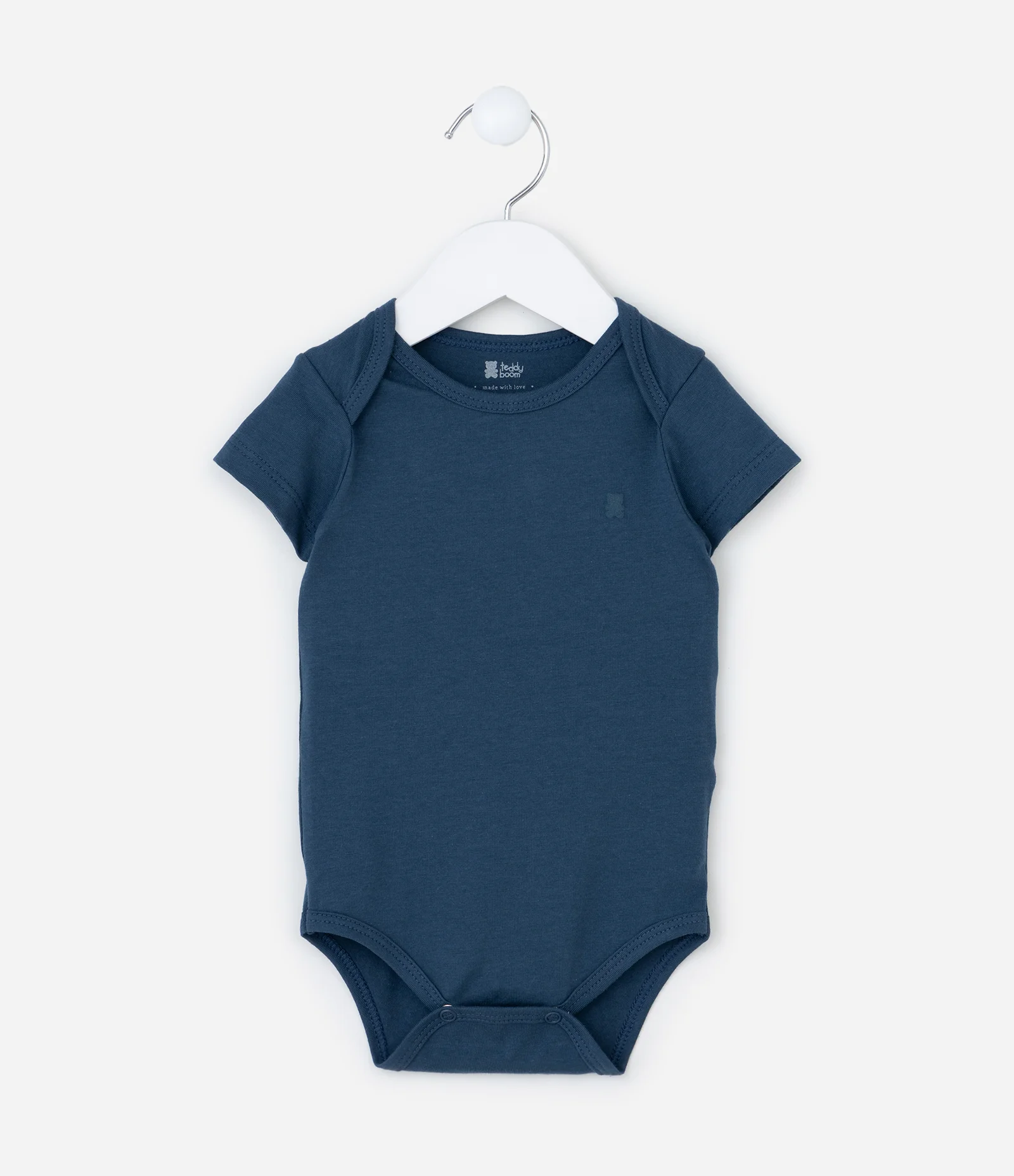 Body Infantil em Algodão Básico - Tam RN a 18 meses Azul 2