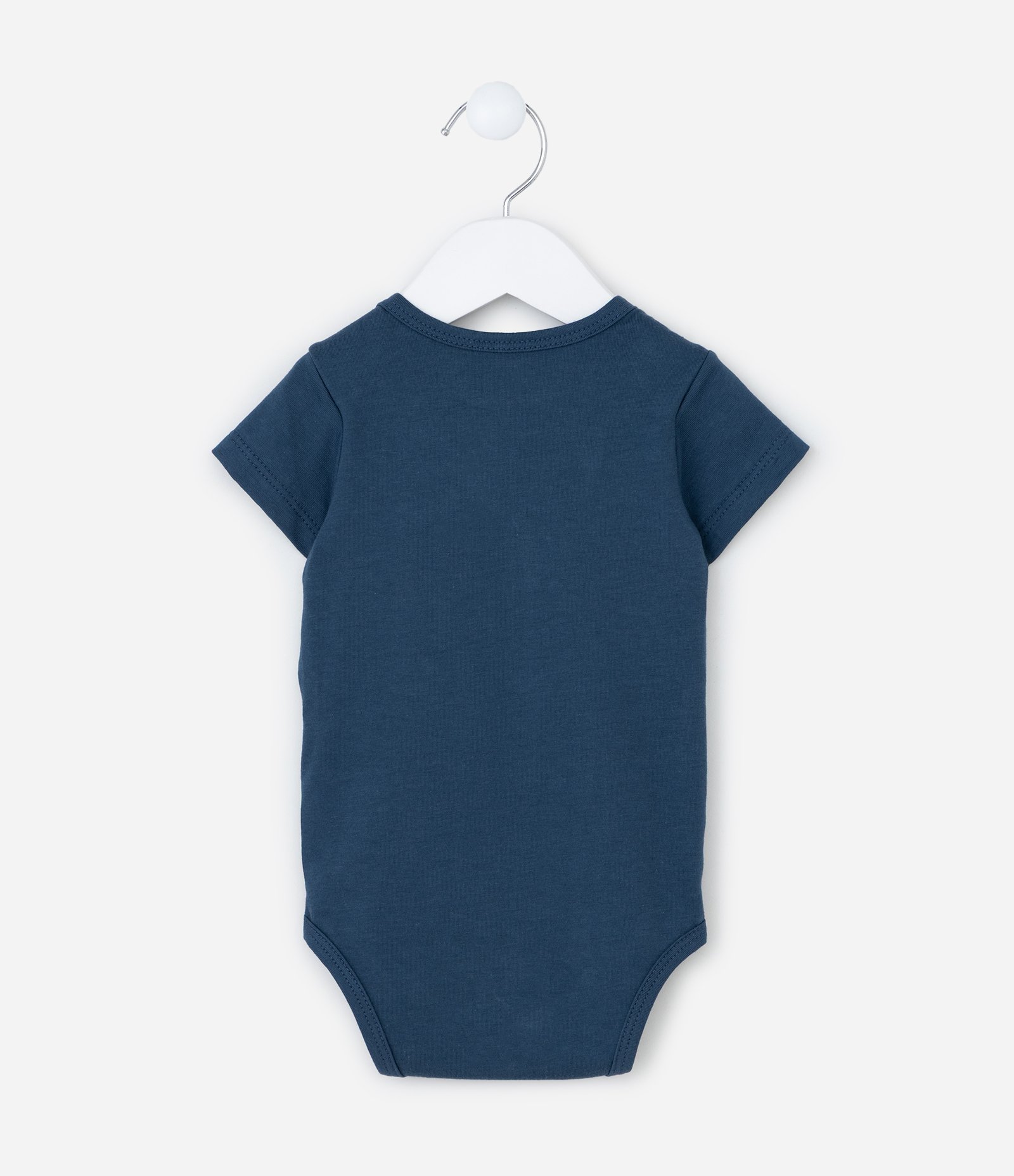 Body Infantil em Algodão Básico - Tam RN a 18 meses Azul 3