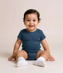 Body Infantil em Algodão Básico - Tam RN a 18 meses