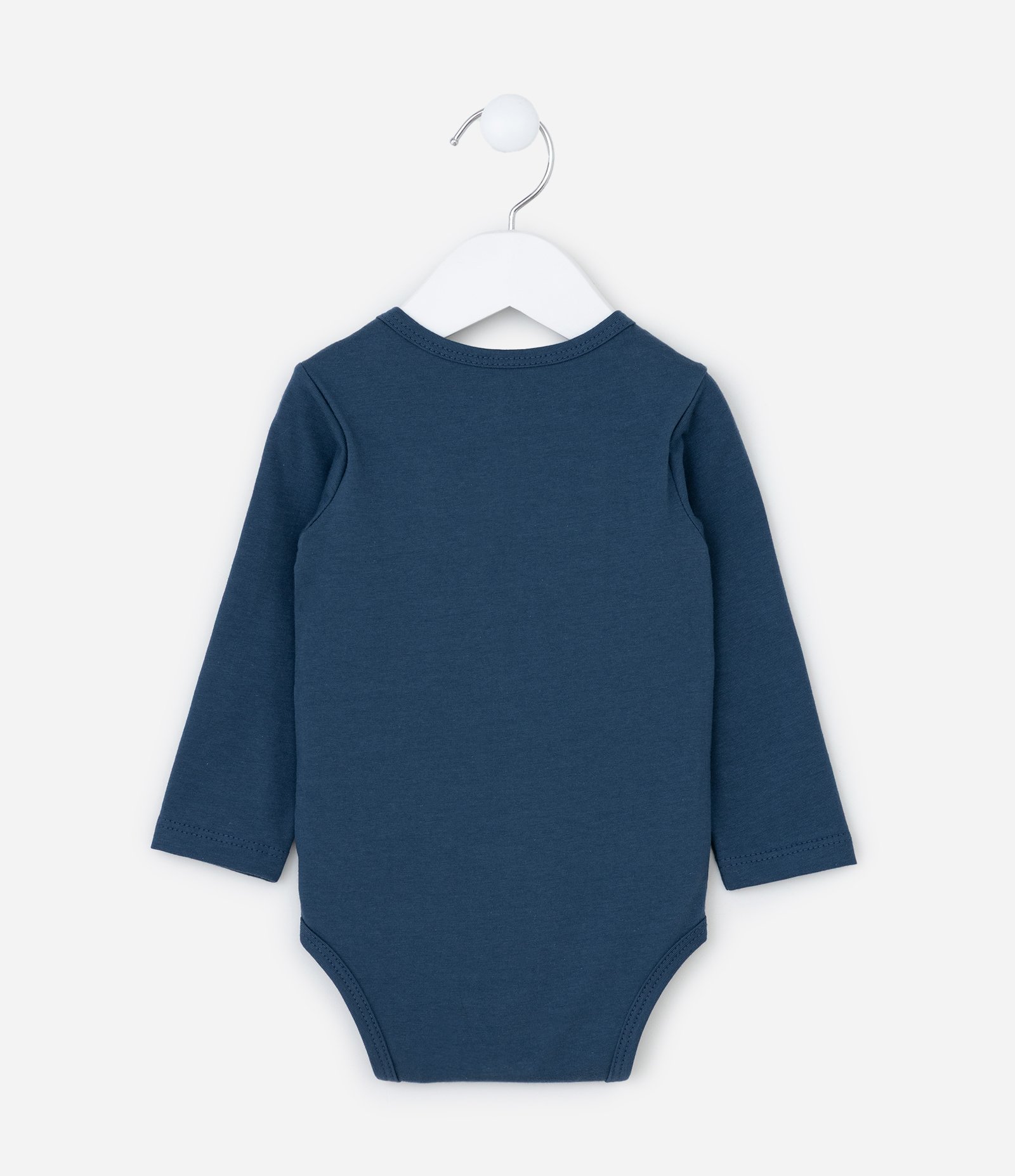 Body Infantil em Algodão Básico - Tam RN a 18 meses Azul 3