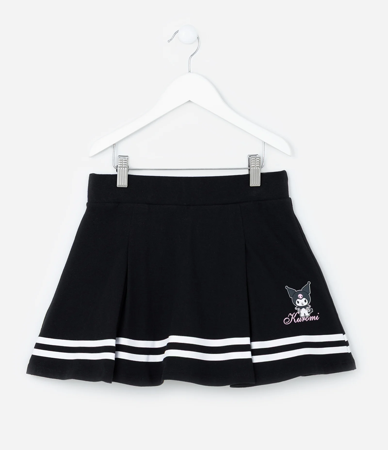 Short Saia College Infantil Kuromi - Tam 5 a 14 Anos Preto 1