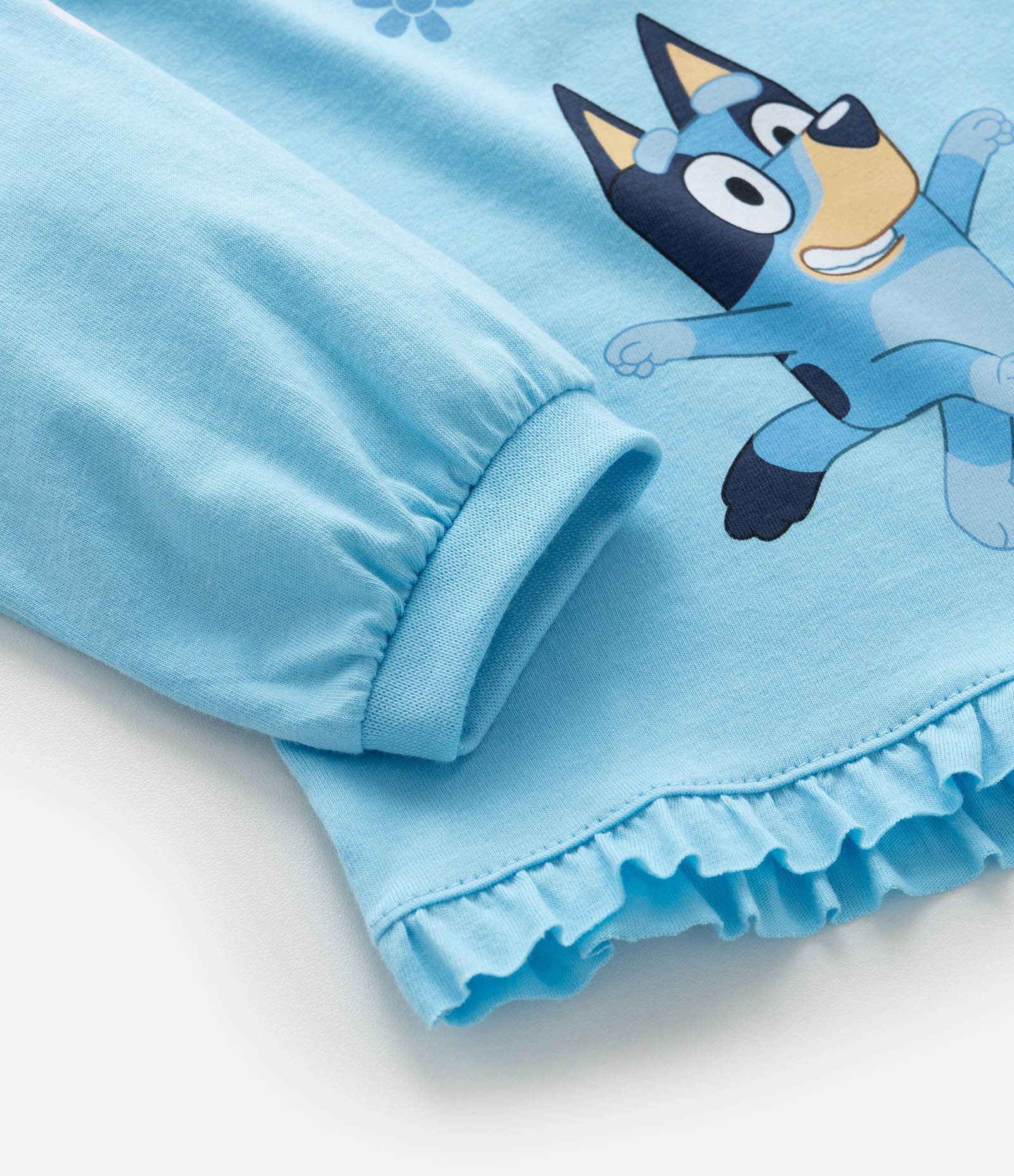 Blusa Infantil com Babadinho e Estampa Bluey - Tam 1 a 6 Anos Azul 4