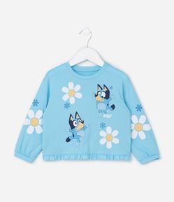 Blusa Infantil com Babadinho e Estampa Bluey - Tam 1 a 6 Anos