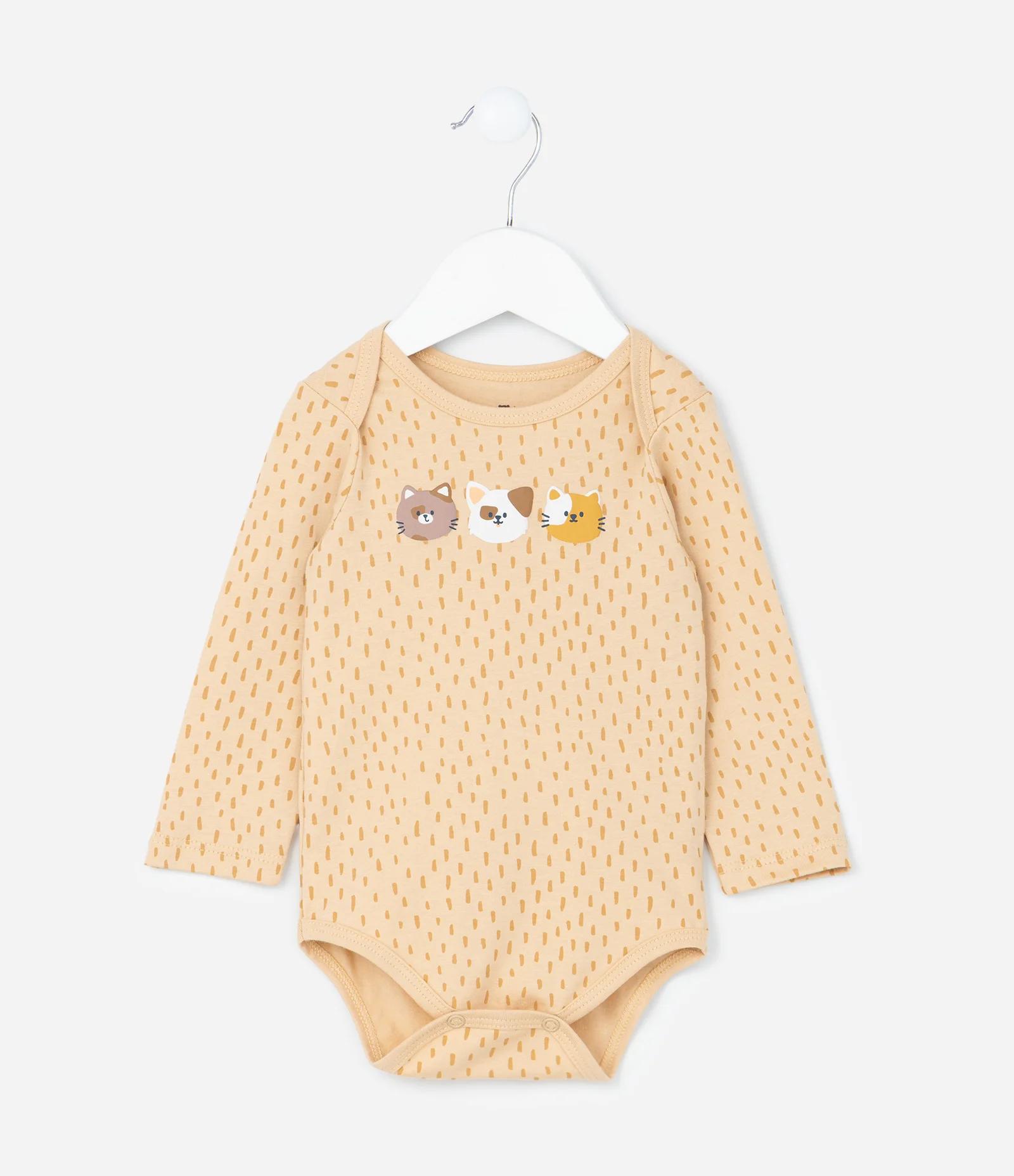 Body Infantil com Estampa Carinha de Bichinhos - Tam RN a 18 meses Amarelo 2