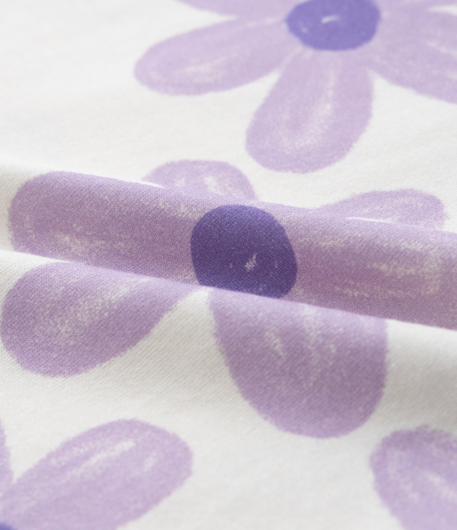 Pijama Curto Infantil com Estampa Floral - Tam 2 a 6 Anos Roxo 9