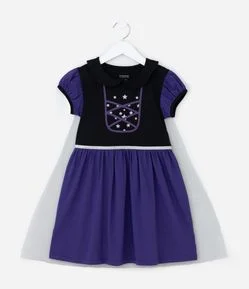 Camisola Infantil com Estampa Bruxinha de Halloween - Tam 3 a 8 Anos